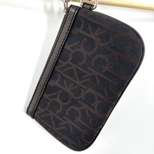 Calvin Klein brown wristlet bag quiet minimalist classic